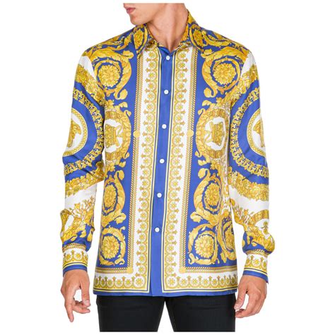 versace men's vogue shirt|Versace long sleeve shirt men.